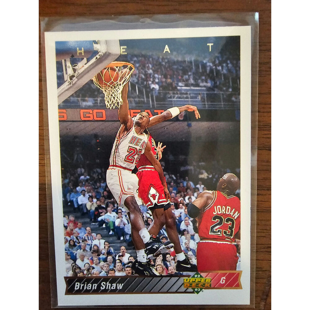 Brian Shaw 1992-1993 Upper Deck #189 - Miami Heat - Michael Jordan shown - NBA